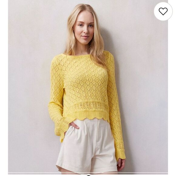 LC Lauren Conrad Sweaters - LC Lauren Conrad Yellow Bell Sleeve Women's Sweater